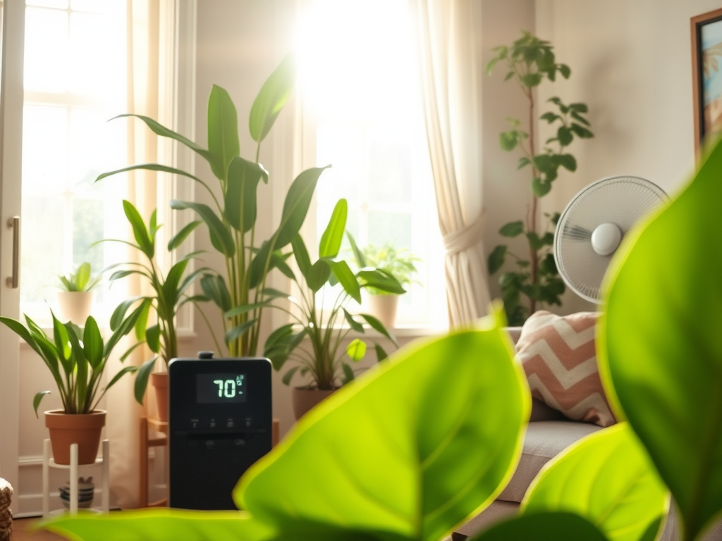 Maintaining temperature and airflow for plant